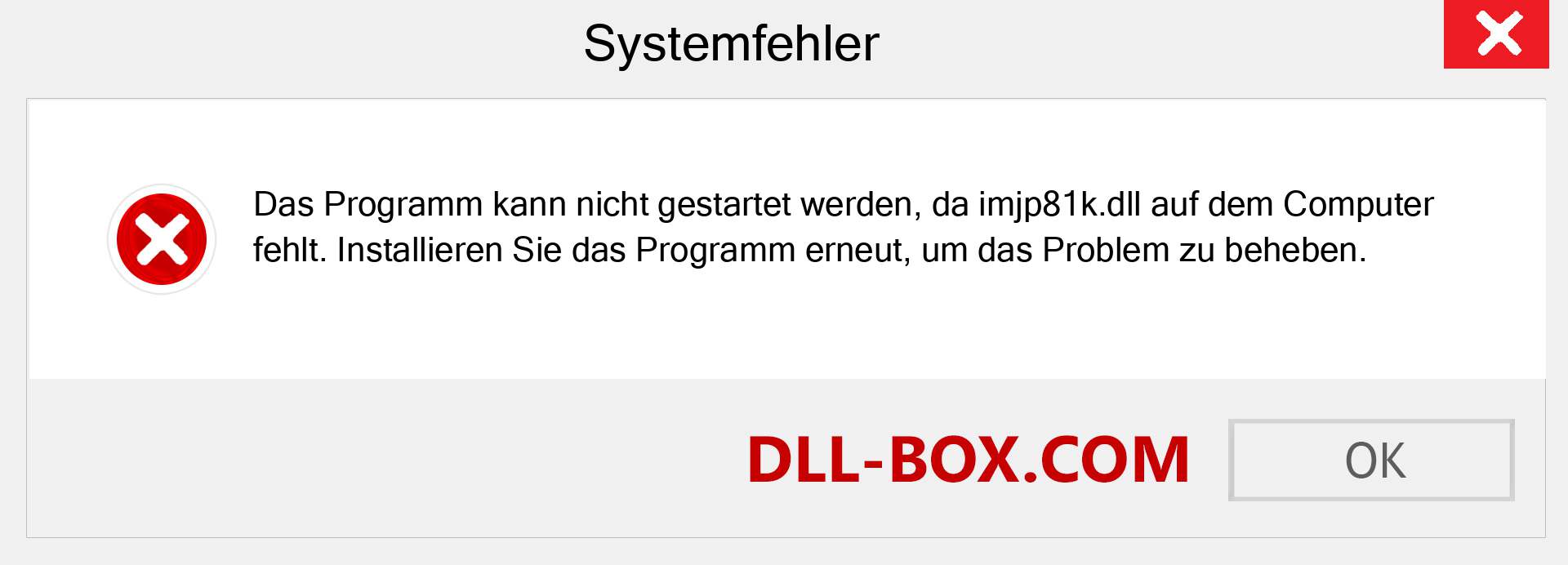 imjp81k.dll-Datei fehlt?. Download für Windows 7, 8, 10 - Fix imjp81k dll Missing Error unter Windows, Fotos, Bildern